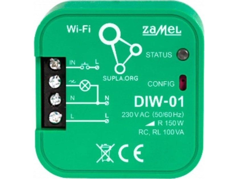 Zamel Supla DIW-01 WiFi šviesos reguliatorius