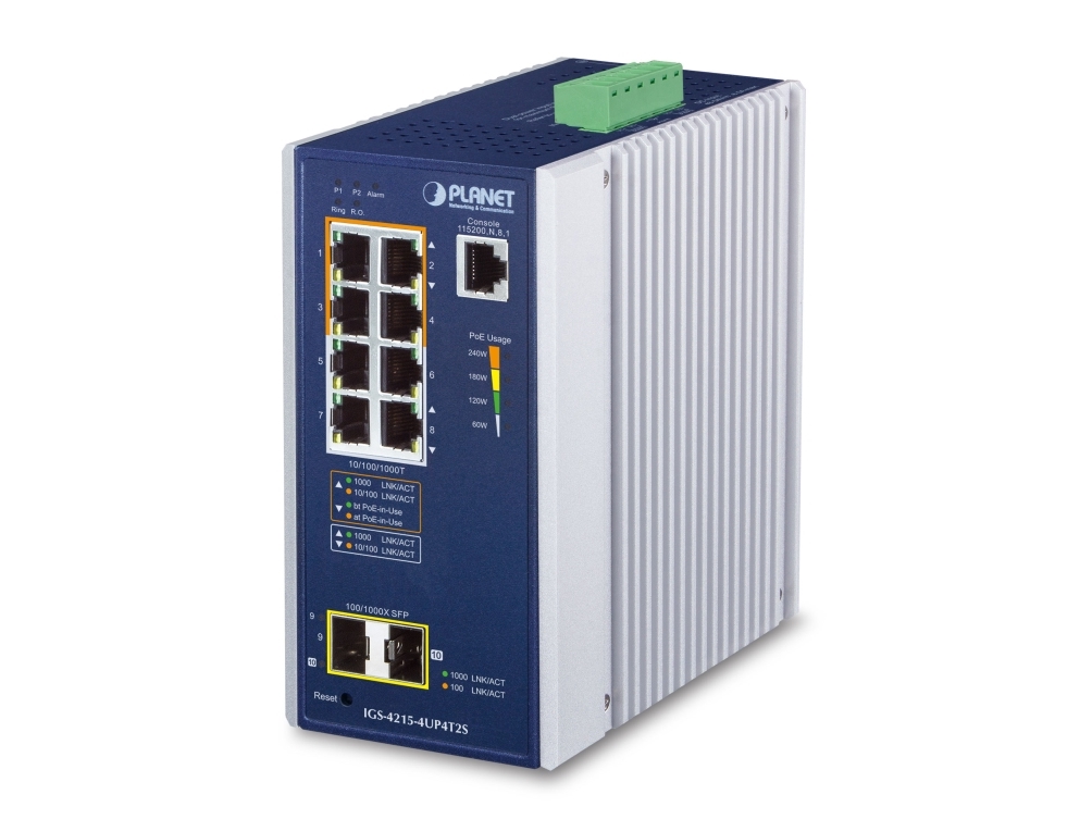 Planet Igs-4215-4Up4t2s, Managed, L2/L4, Gigabit Ethernet (10/100/1000), Vollduplex, Power Over Ethernet (Poe), Wandmontage