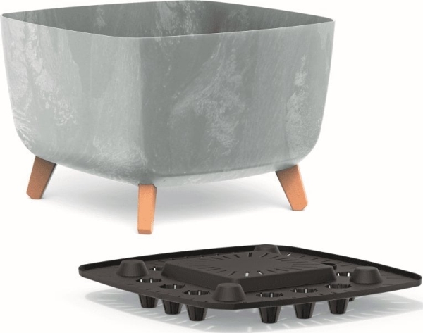 Prosperplast gracia kvadratinis vazonas betono efektas 29x29 cm