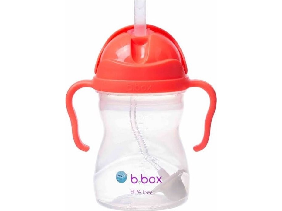 B.Box Bb00510 Vandens Butelis Su Šiaudeliu 240 Ml Arbūzas