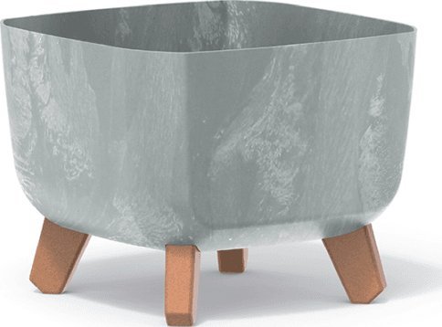 Prosperplast kvadratisk potte GRACIA SQUARE BETON EFFECT DGQL240E-422U betonfarvet 24x24x18,7 cm