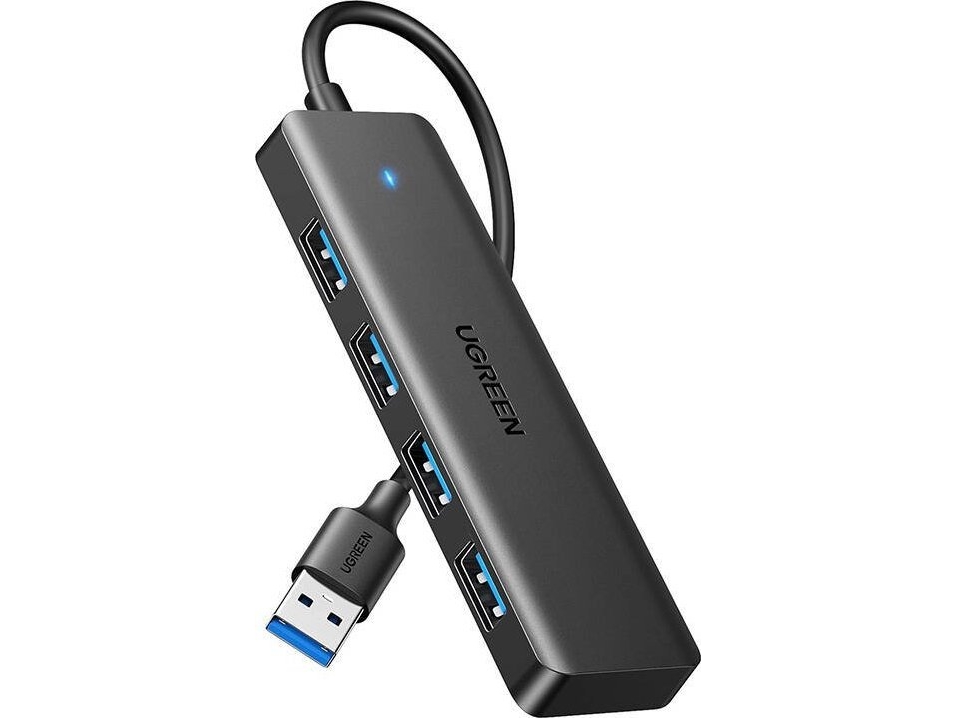 Ugreen Hub Med Usb Porte Usb Kabel Sort