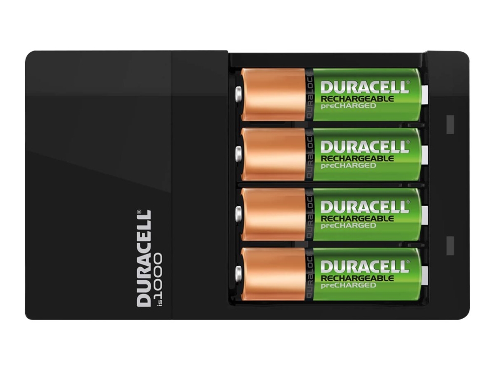 Duracell High-Speed Value CEF14 - 4 h batteriladdare - (för 4xAA/AAA) 2 x AA-typ - NiMH - 1300 mAh - 7 Watt - med 2 x AAA NiHM 750 mAh laddningsbara batterier | Datorer & Surfplattor - UPS - Utbytesbatterier | GameStuff