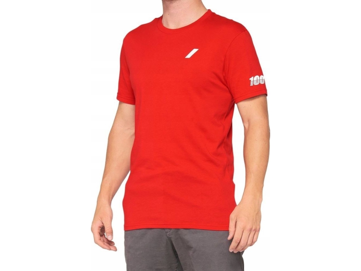 100% T-Shirt 100% Tiller Kortærmet Rød Størrelse Xl (Ny)