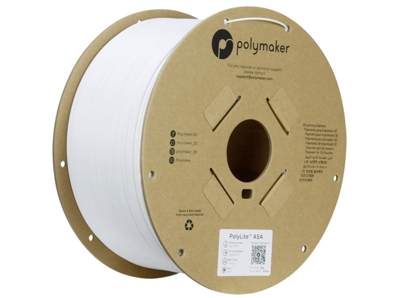 Polymaker Pf01021 White Filament Asa Uv-Beständig Witterungsbeständig Hitzebeständig (Pf01021)