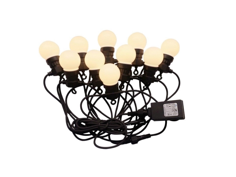 V-Tac LED lyskæde med 10 stk. 0,5W pærer - 5 meter, IP44, 230V, inkl. lyskilde