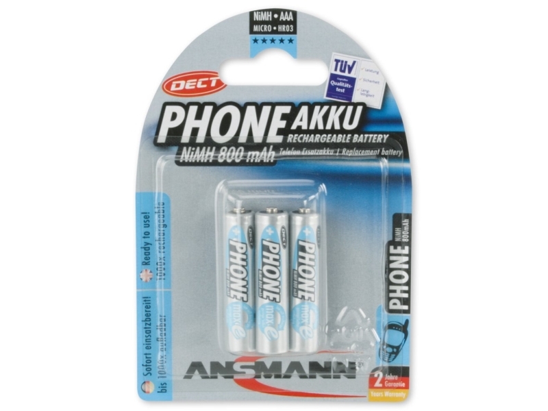 Ansmann - Batterie Aaa - Nimh - (Wiederaufladbar) - 800 Mah