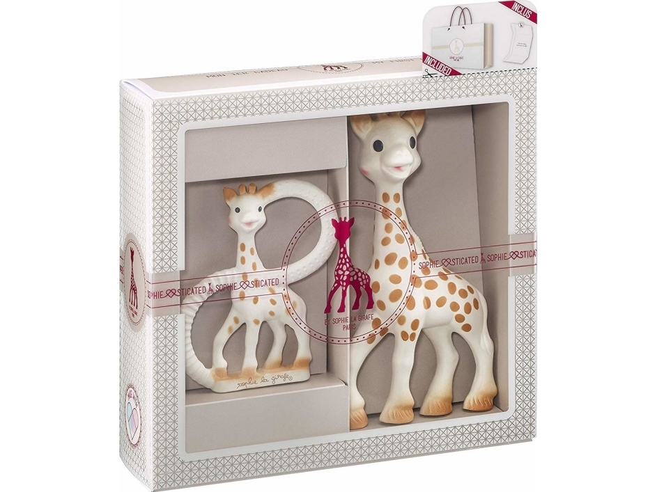 VULLI Sophie la girafe kramtukai dovanų pakuotėje 2 vnt. 0m+ Sophiesticated 000001