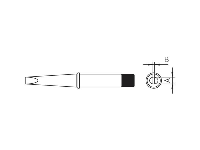 Weller 4CT6D8-1 lödspets mejsel-form rak spetsstorlek 5 mm 1 st | VVS Artiklar - Verktyg för VVS - Lödningsverktyg | GameStuff