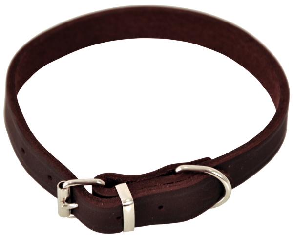 Dogman Lederhalsband Verstellbar Braun 20X50cm