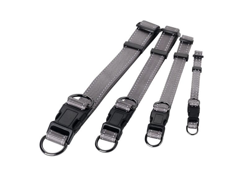 Dogman Nylonhalsband Iris Ställbart Grå M | Sällskapsdjur - Hund - Hundhalsband | GameStuff