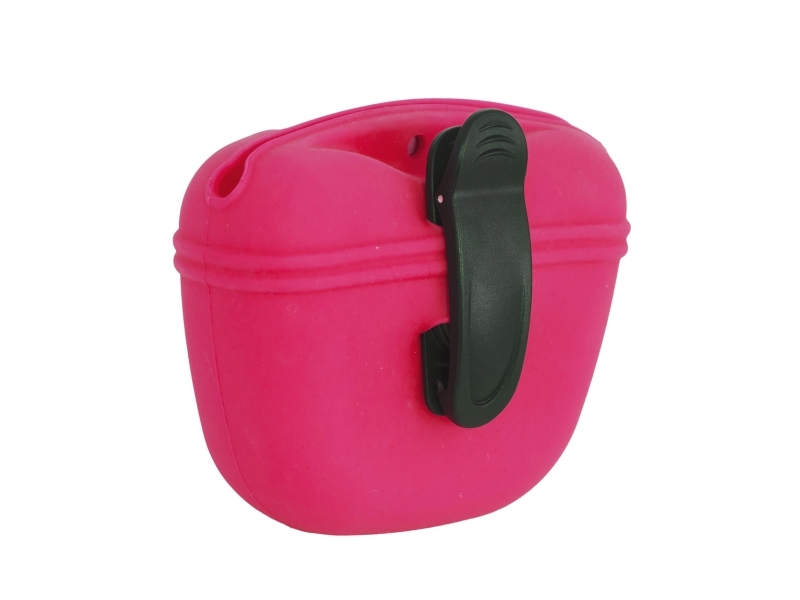 Dogman Silikone Hundegodbidstaske Lyserød