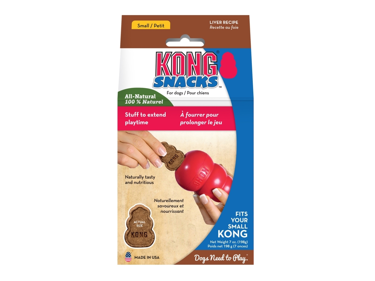 Kong Snacks Lever Small 198g billede