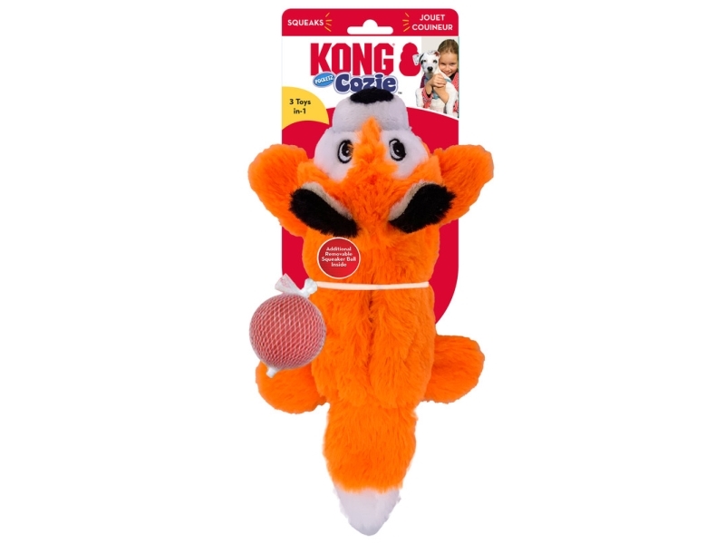 Kong Leksak Cozie Pocketz Fox 34cm