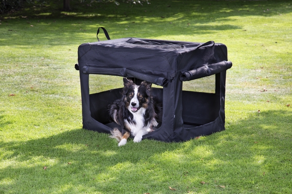 Dogman Milou Canvas Crate Black XL 81.5x58.5x58.5cm