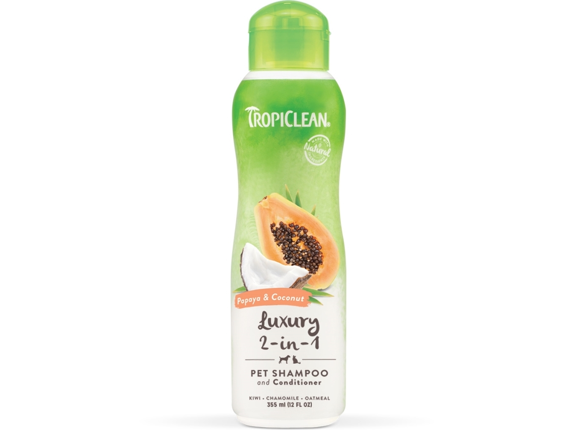 Tropiclean Shampoo 2I1 Luksus Blødgørende 355Ml.