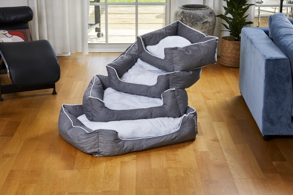 Dogman Bed Buddy Rectangular S Grey 50x43x19cm