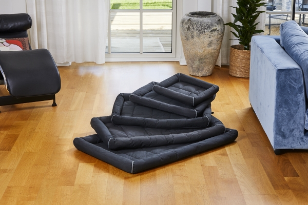 Dogman Buddy Pude Med Kant Sort Xs 46Cm