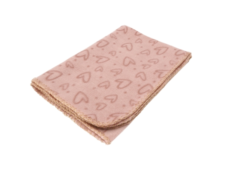 DOGMAN Fleece filt Heart Rose 100x70cm | Sällskapsdjur - Hund - Hundens sovplats | GameStuff