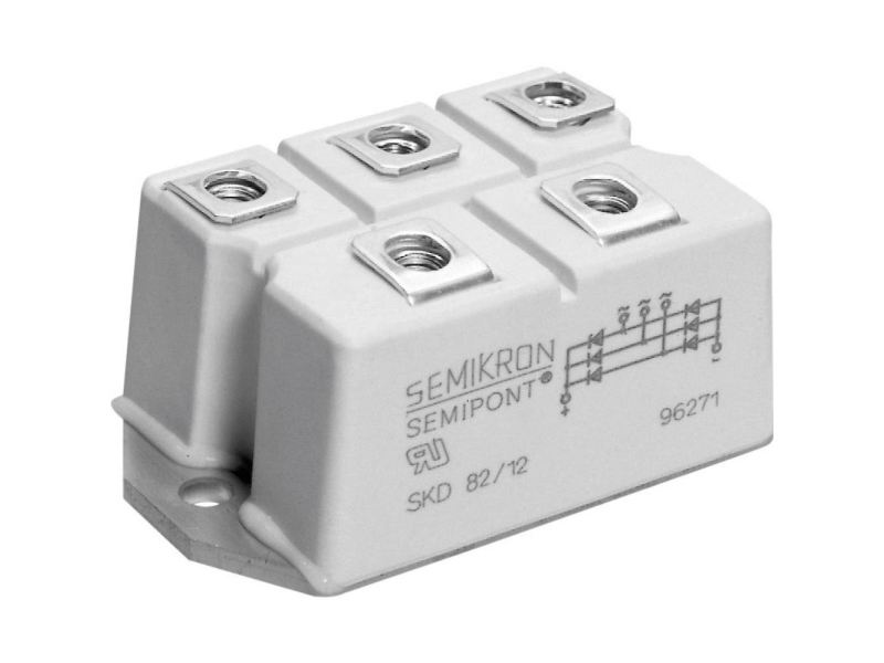 Semikron SKD82/12 Siltatasasuuntaaja G36 1200 V 80 A Kolmivaiheinen