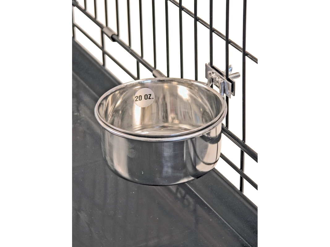 Dogman Foderskål i rustfrit stål med skruemontering L 0,84L