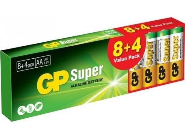 Gp Super Alkaline Aa Lr6 1,5V Batterie 12 Stück