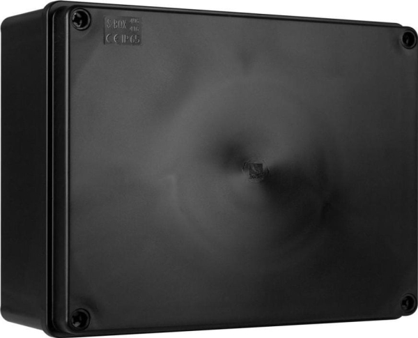 Pawbol Aufputzdose S-Box 416C - 190X140x70, Drosselfrei, Schwarz Ip65