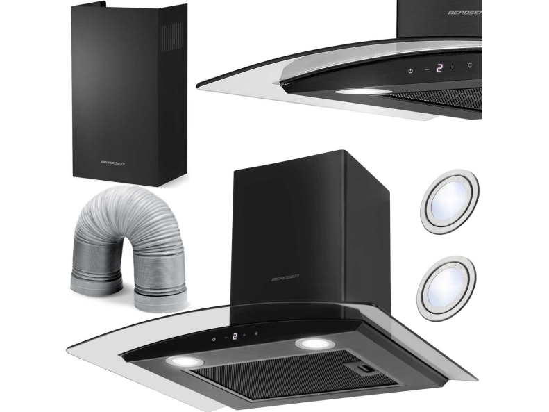 Berdsen köksfläkt 60 cm Svart Berdsen BT-216 | Vitvaror - Köksfläktar - Underbyggnadsfläktar | GameStuff