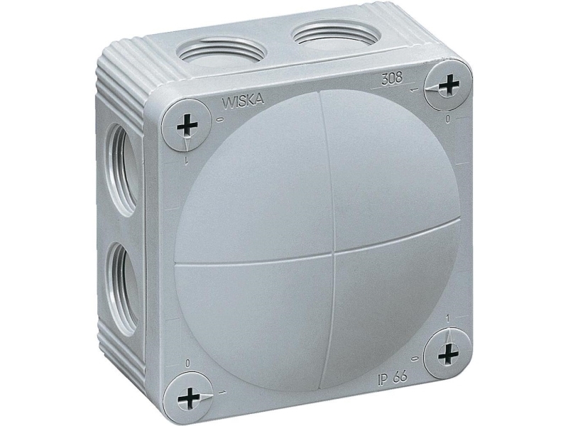 Wiska Combi 308/leer Forgreningskasse (L x B x H) 85 x 85 x 51 mm Gråhvid (RAL 7035) IP66 1 stk