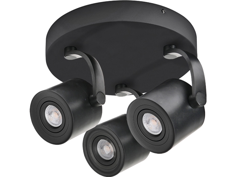 Loftslampe Azzardo Spot I Loftet Sort Azzardo Bross Arm 3 Round Az3505