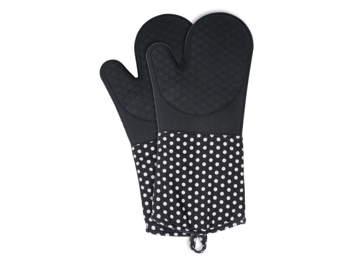 WENKO 2102167100, Set med ugnsvantar, Svart, Bomull, Silikon, 30 ° C, 185 mm, 375 mm | Trädgården - Grill tillbehör - Övriga grilltillbehör | GameStuff