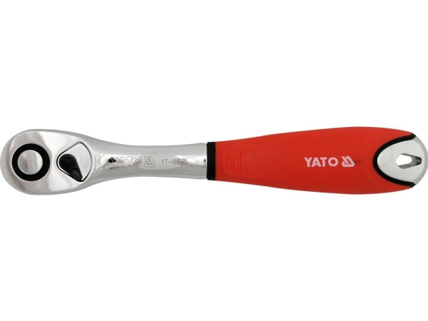 Yato Skraldenøgle 1/2" Bøjet 72 Tænder, Gummibelagt Håndtag 0735