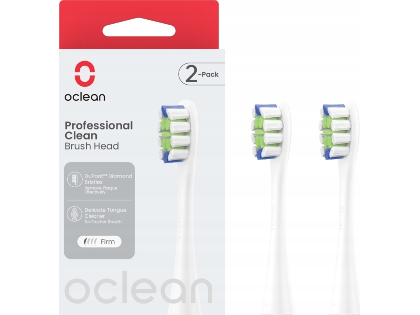 Oclean Professional Clean Bürstenkopf, 2 Stück, Weiß