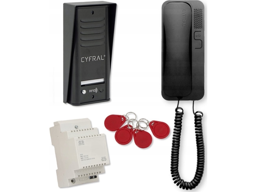 Cyfral Türsprechanlage Cyfral Cosmo 1-Locator Kassette Schwarz Uniphone Schwarz
