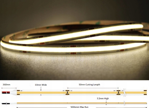 Taśma Led Mw Lighting Taśma Led Led-Cob-24V/12W-Nw/5M - 4000&Nbsp|K