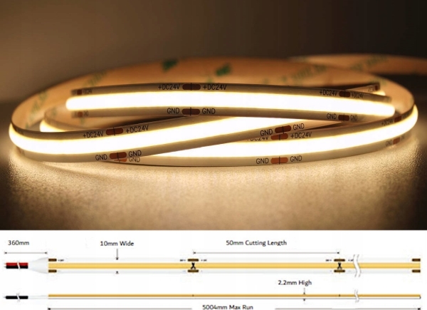 Taśma Led Mw Lighting Taśma Led Led-Cob-24V/12W-Ww/5M - 3000&Nbsp|K