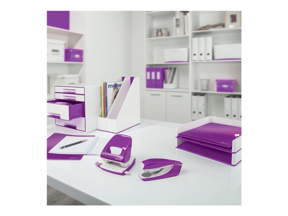Leitz mappi Active PP WOW A4/65mm, A4, Solumuovi, Purppura, 350 arkkia, 80 g/m², 6,5 cm
