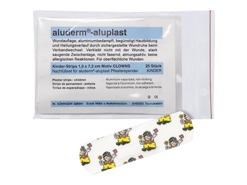 ALUDERM&amp REG_-ALUPL. NACHF.CLOWN(25 PLAST.) | Kläder & Säkerhet - Säkerhetsutrustning - Första hjälpen | GameStuff