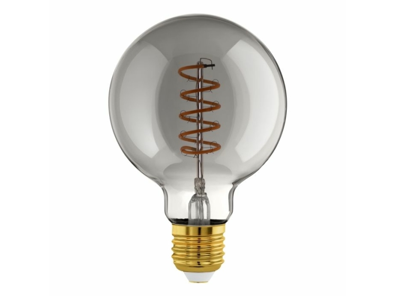 EGLO CONNECT-Z E27 LED G95 dekorativ glödlampa med rökfärgad glob med spiral och varmvitt ljus | Belysning - Ljuskälla - E27 Ljuskälla | GameStuff