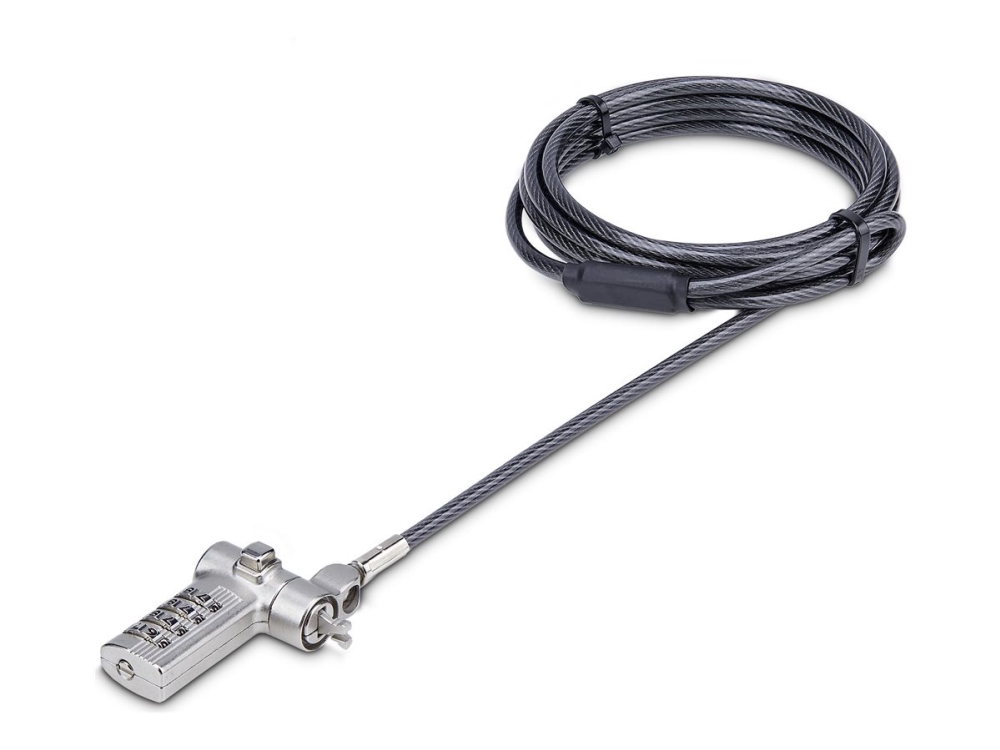 StarTech.com 25-Pack Laptop Lock, Compatible w/Noble Wedge/Nano/K-Slot - Lås för säkerhetskabel - svart, silver - 2 m - TAA-kompatibel (paket om 25) | Datorer & Surfplattor - Bärbara tillbehör - Övriga tillbehör | GameStuff