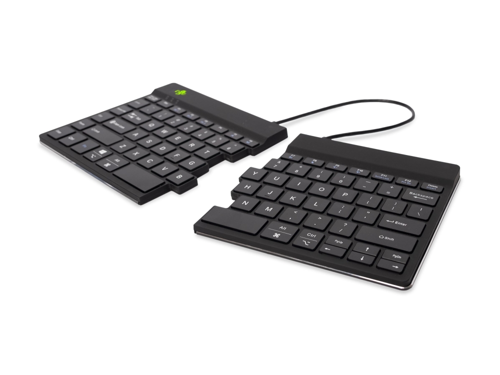 R-Go Ergonomic Keyboard Split Break - Tastatur - Med Integreret Brudindikator - Trådløs - Bluetooth 5.0 - Qwerty - Usa - Sort