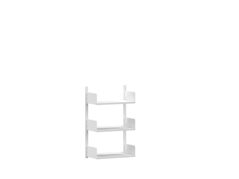 Büroregal, Weiß Wandmontiert Grundprofil 2000X900x400 Mm