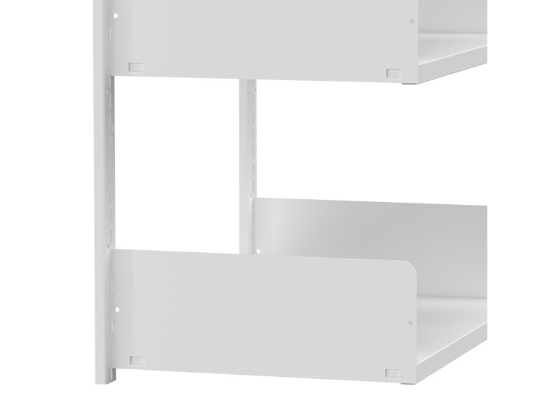 Büroregal, Weißes Wandprofil 2000X600x300 Mm