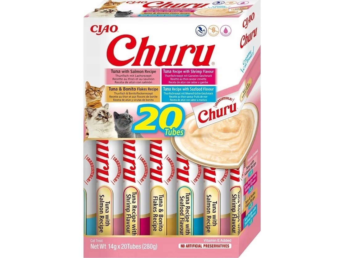 Inaba Churu Varietes Meeresfrüchte - Katzenleckerli 20X14 G