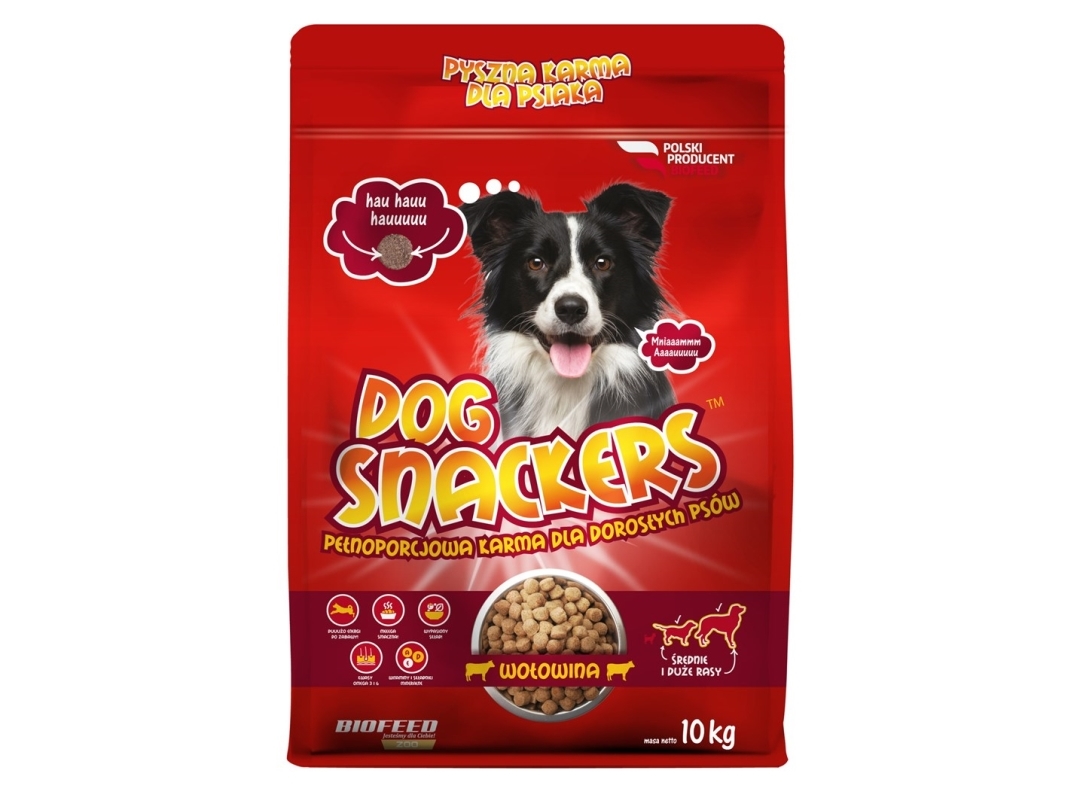 Biofeed Dog Snackers Adult Medium &Amp Large Rindfleisch - Trockenfutter Für Hunde - 10Kg