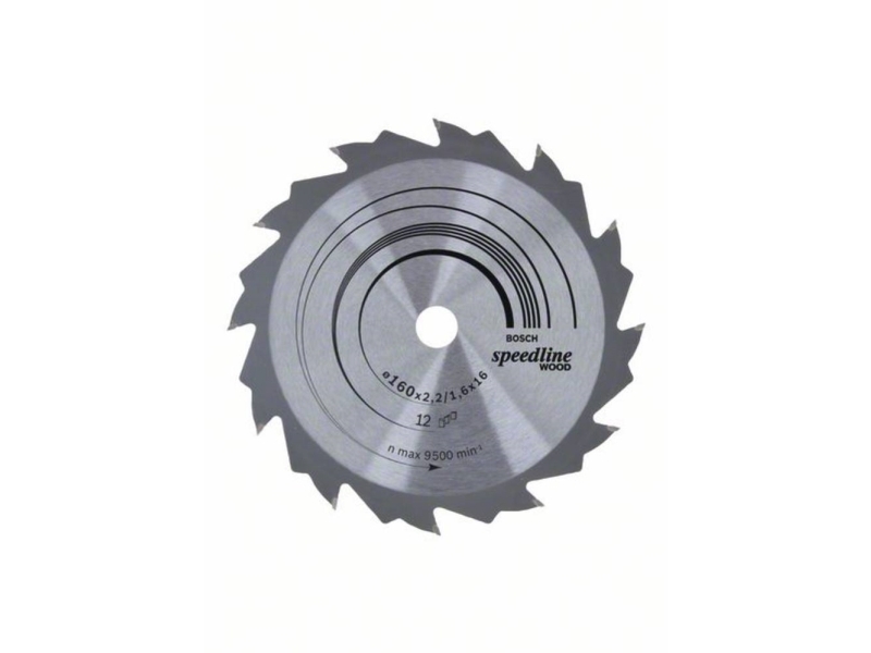 Bosch Rundsavklinge Speedline Wood 160X16mm12t