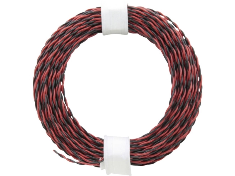Donau Elektronik 210-10 Tråd 2 X 0.04 Mm² + 2 X 0.04 Mm² Rød/Sort 10 M