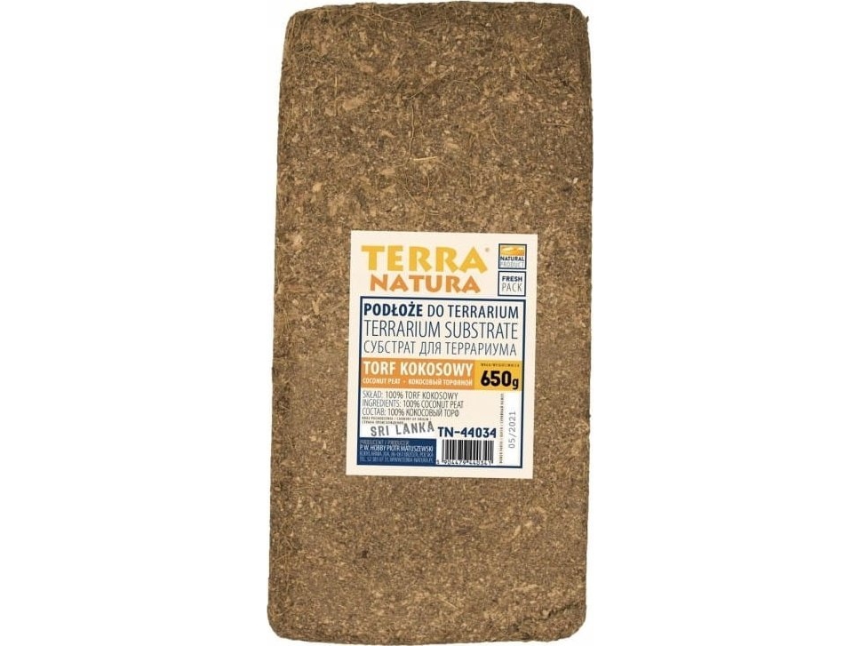 Terra Natura Substrate for terrarium briquette foiled coconut peat 650g (country of origin Sri Lanka) | Sällskapsdjur - Fisk & reptiler | GameStuff