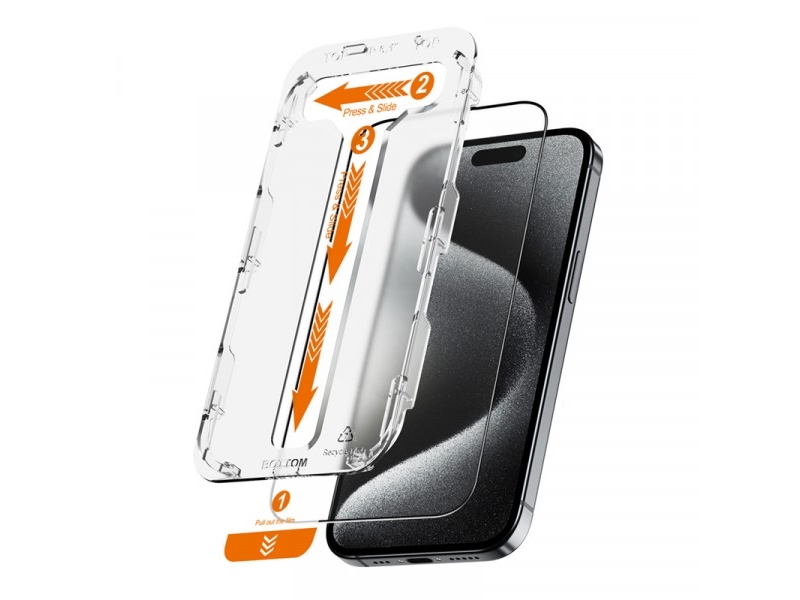 Crong Easyshield 2Er-Pack - Gehärtetes Glas Für Iphone 15 Pro Max (2 Stück)