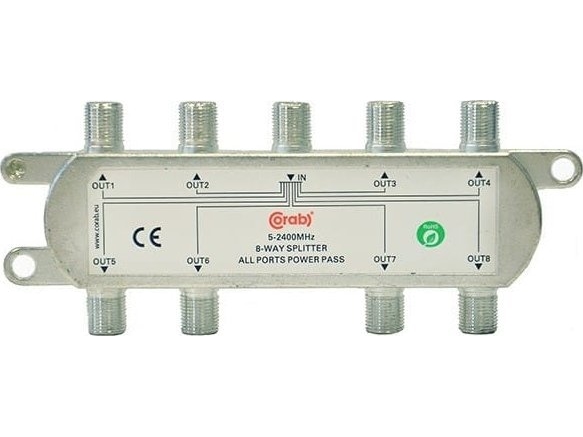 Corab Signalsplitter 5-2400Mhz 8 Ausgangspass Corab